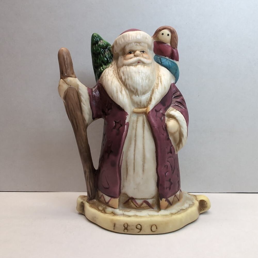 Santa Through the Years 1890 Kris Kringle Porcelain Figurine With Box‎ RSVP 1990